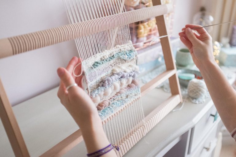 weaving on a small loom