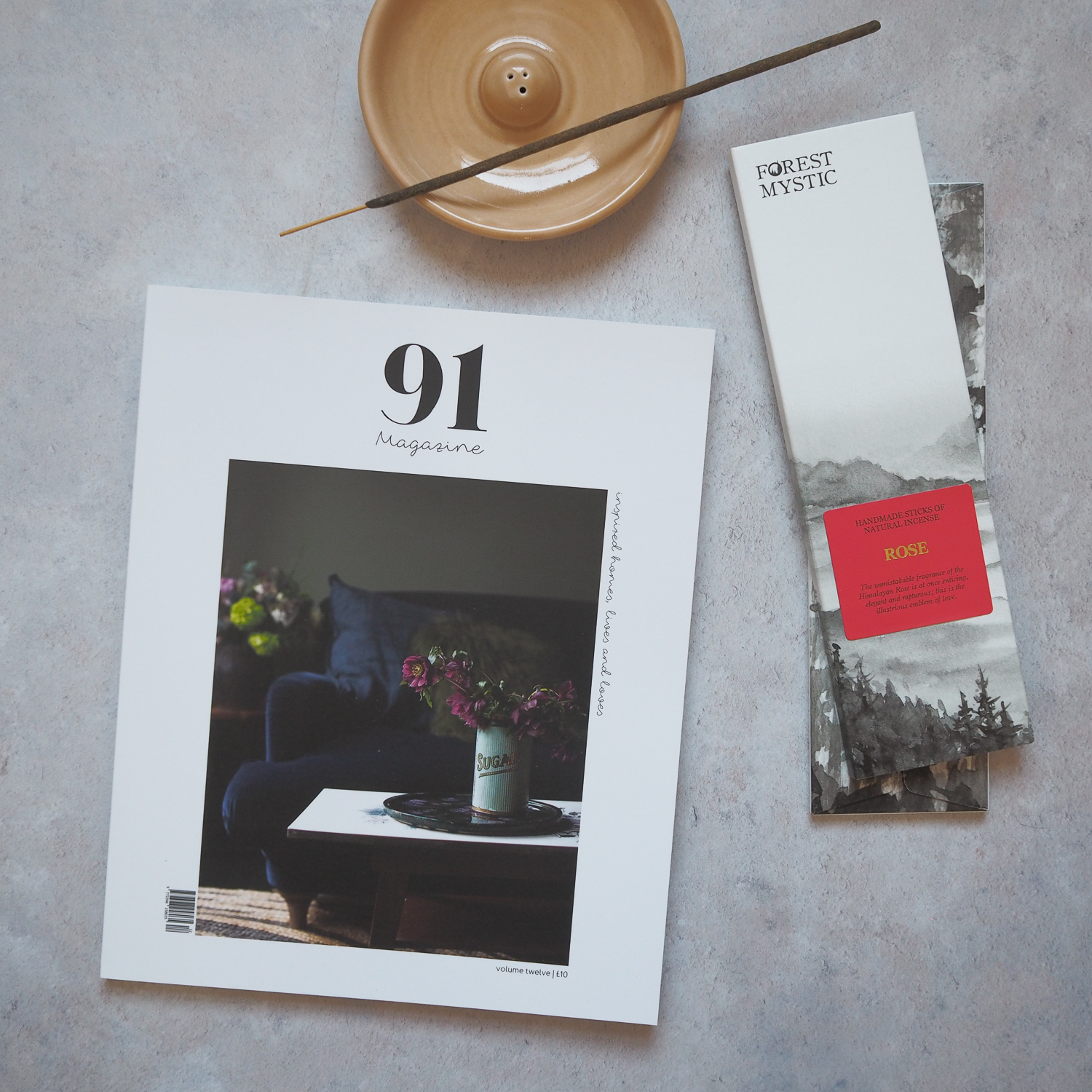 91 Magazine and Forest Mystic incense gift set