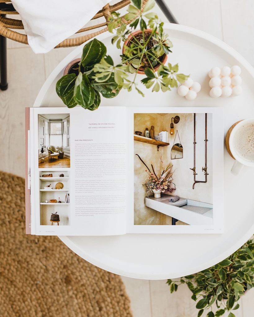 Copy of 91 Magazine open to a home tour feature