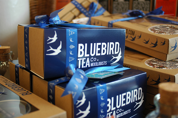 Bluebird Tea Co's stand / Photo: Caroline Rowland