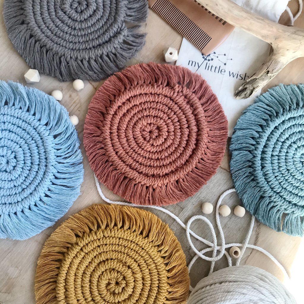 Make your own macrame coasters