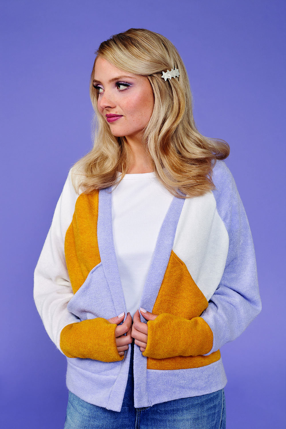 Make your own colour block cardigan