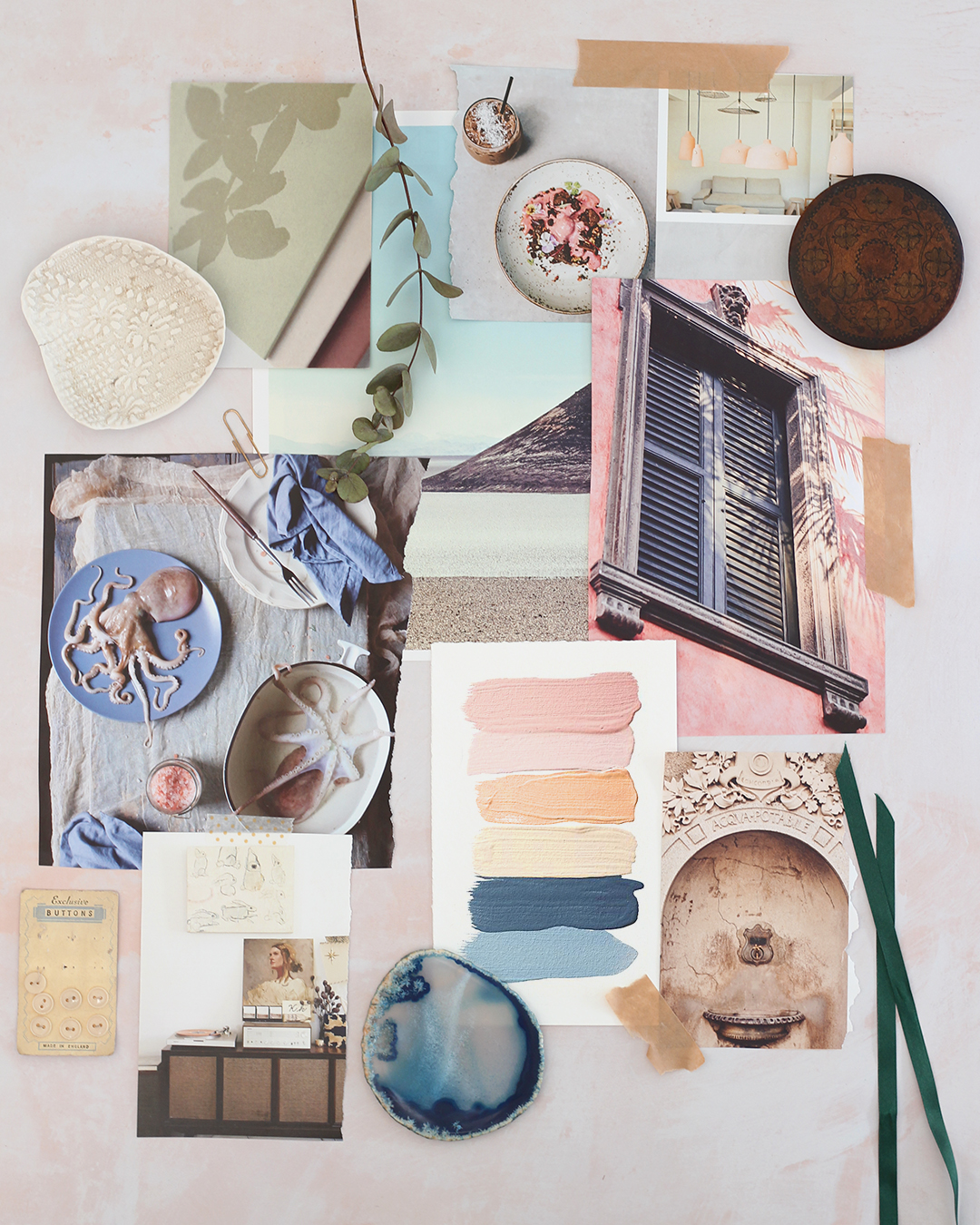 Mood board for curating your style