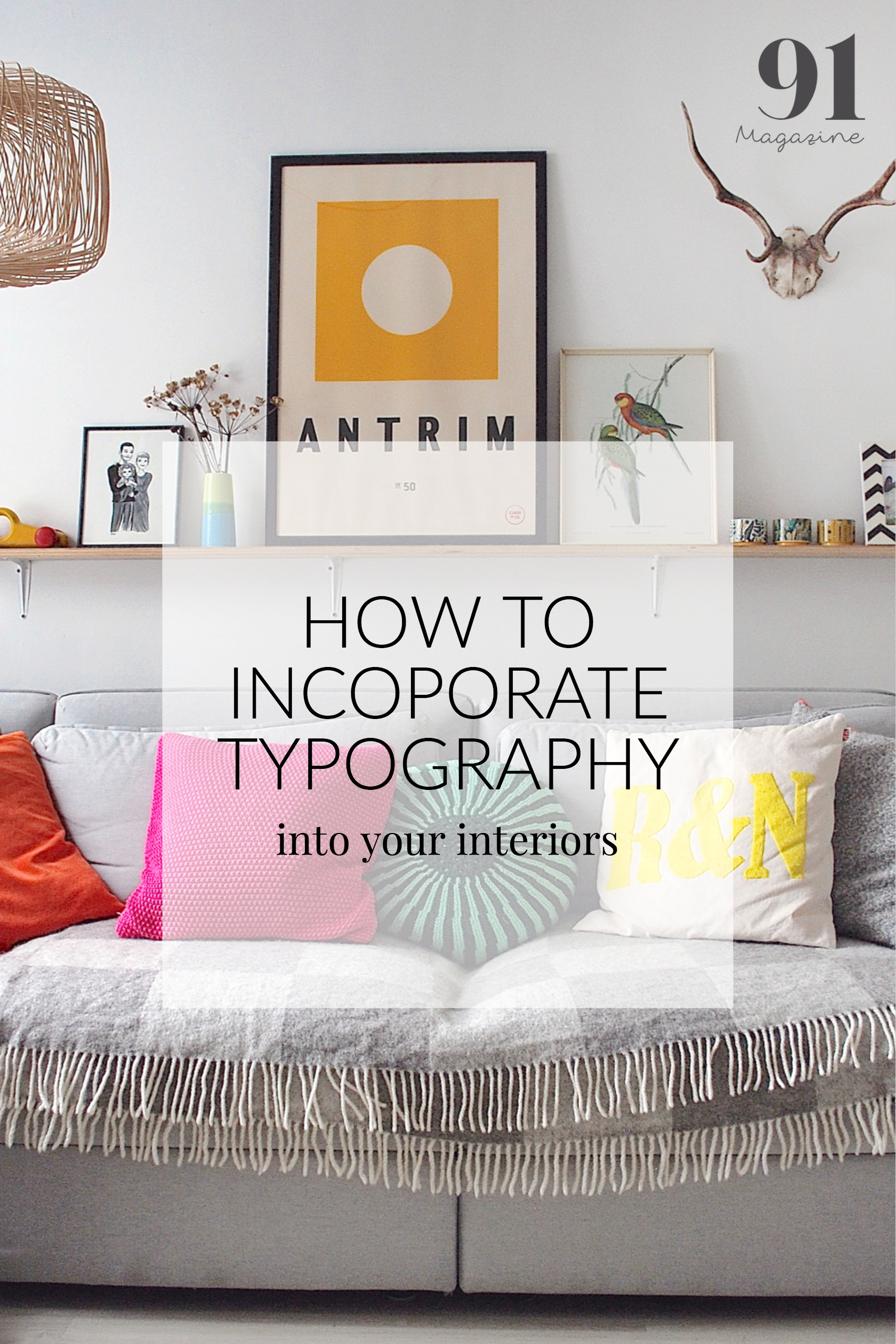 using typography in interiors