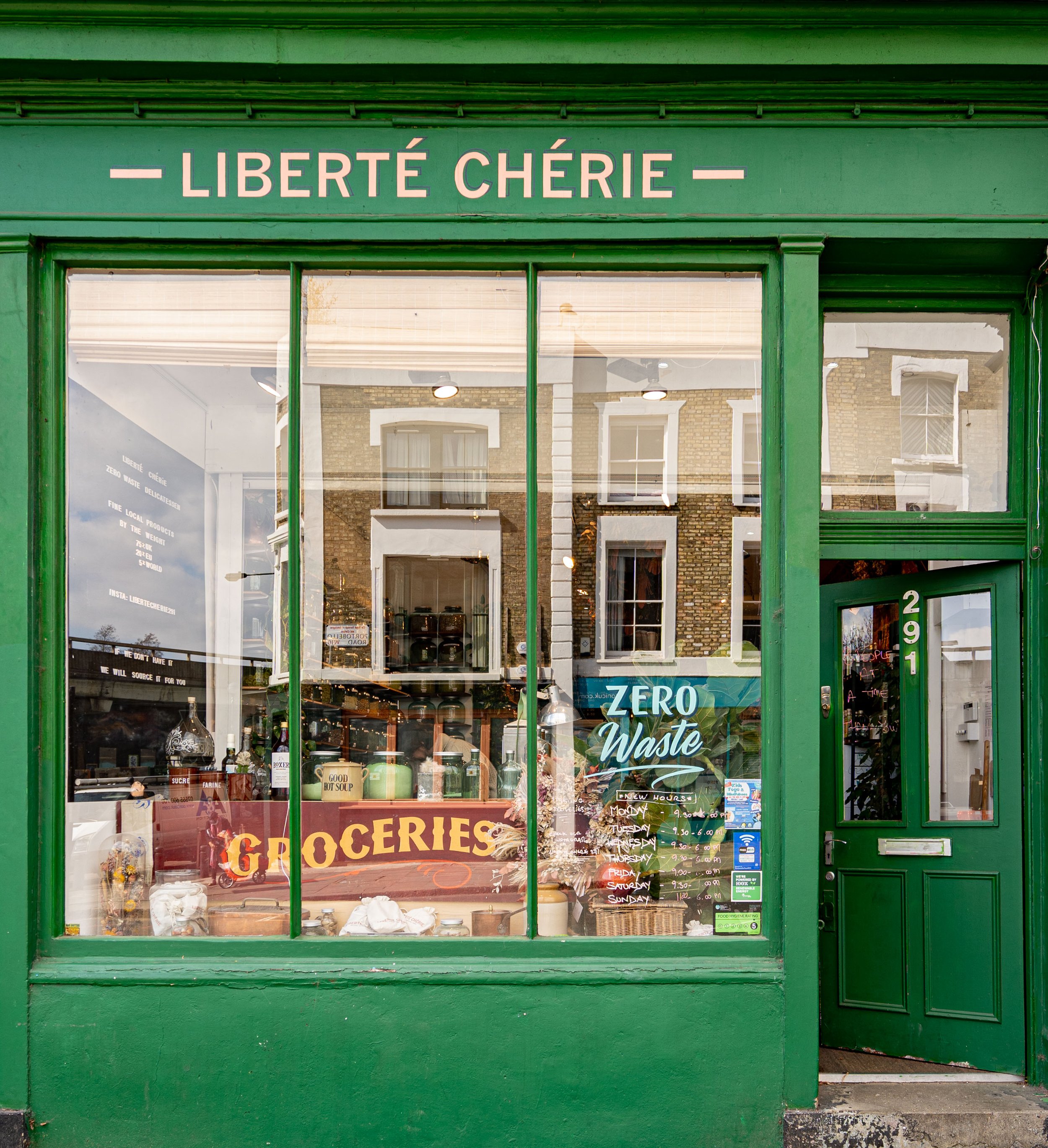 Exterior of Liberte Cherie, a refill store in Lonson