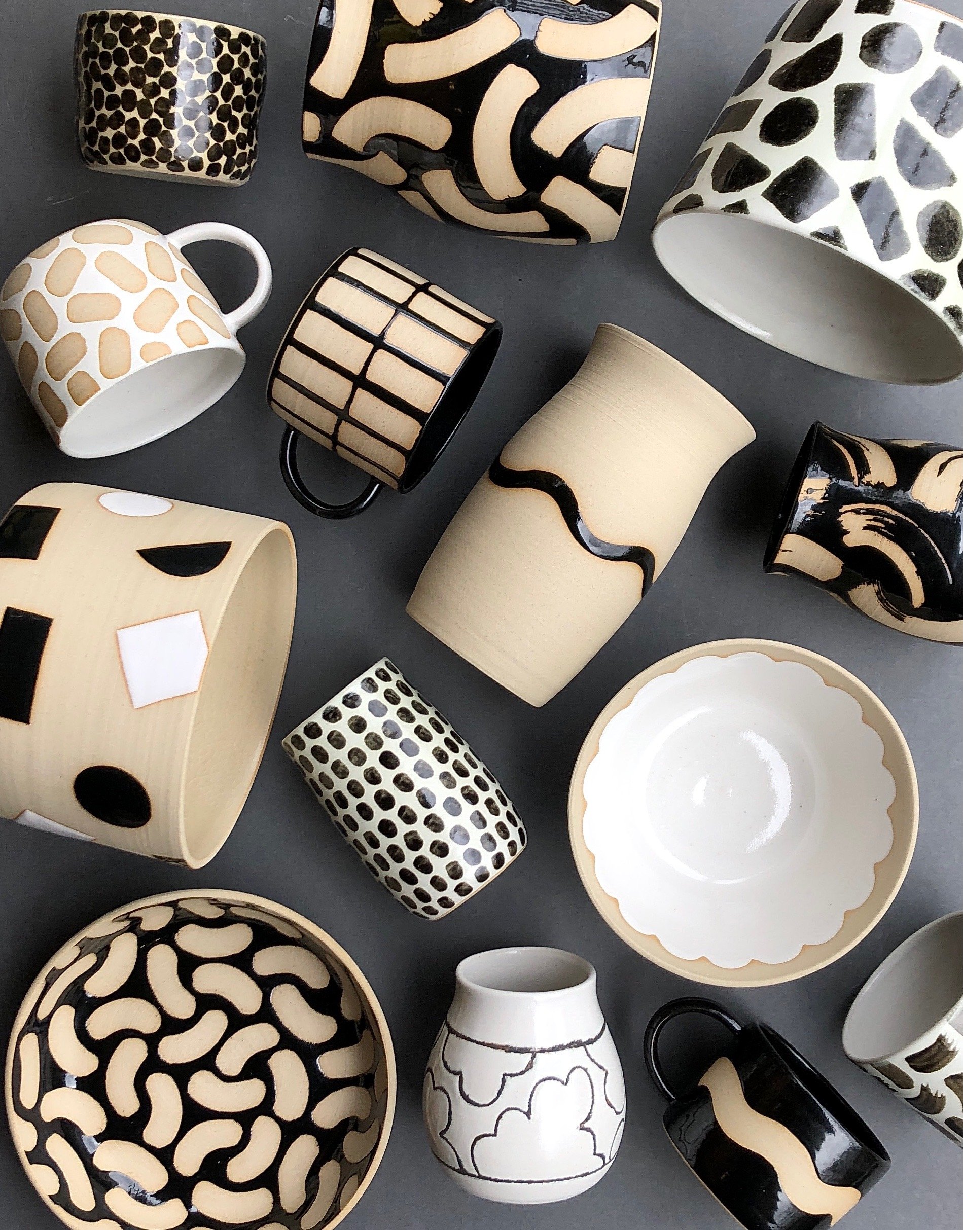 Collection of ceramics by Hannah Bould