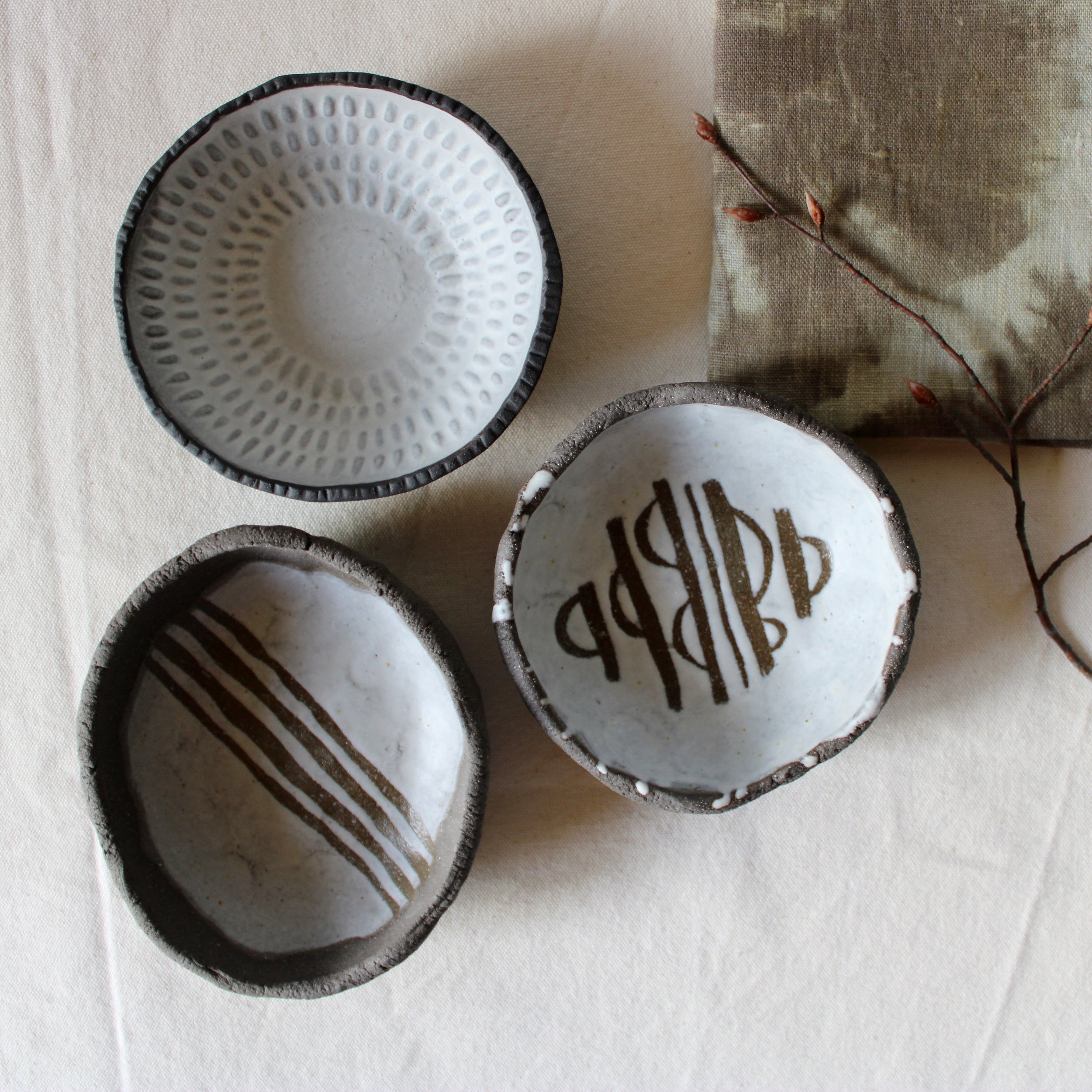 collection of ceramic bowls by Pots by Nives