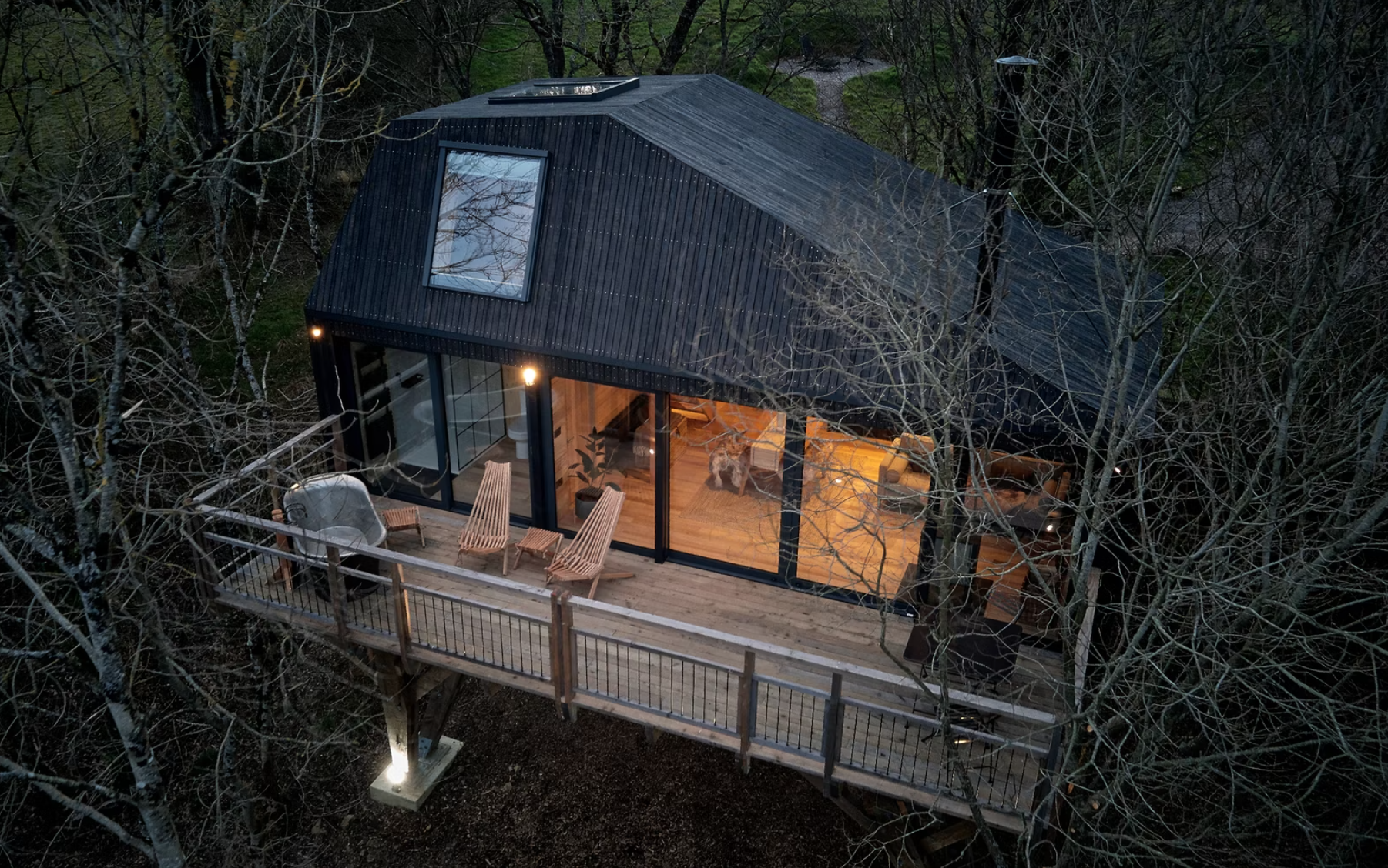 View of Nymetwood Treehouse from above