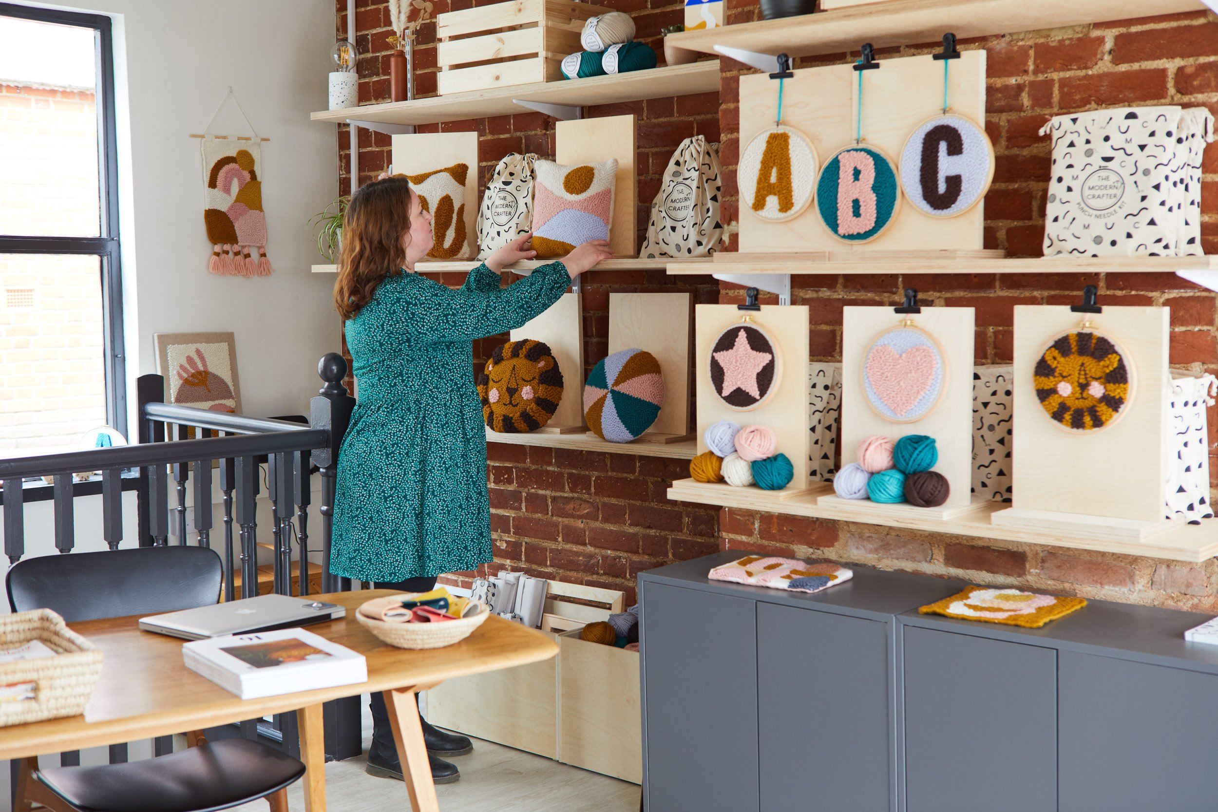 Inside the studio of The Modern Crafter store, with owner Rachel Lawson