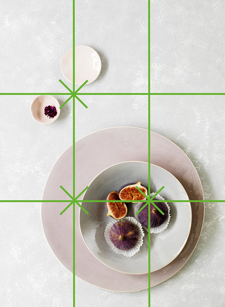 Illustrating the rule of thirds in photography