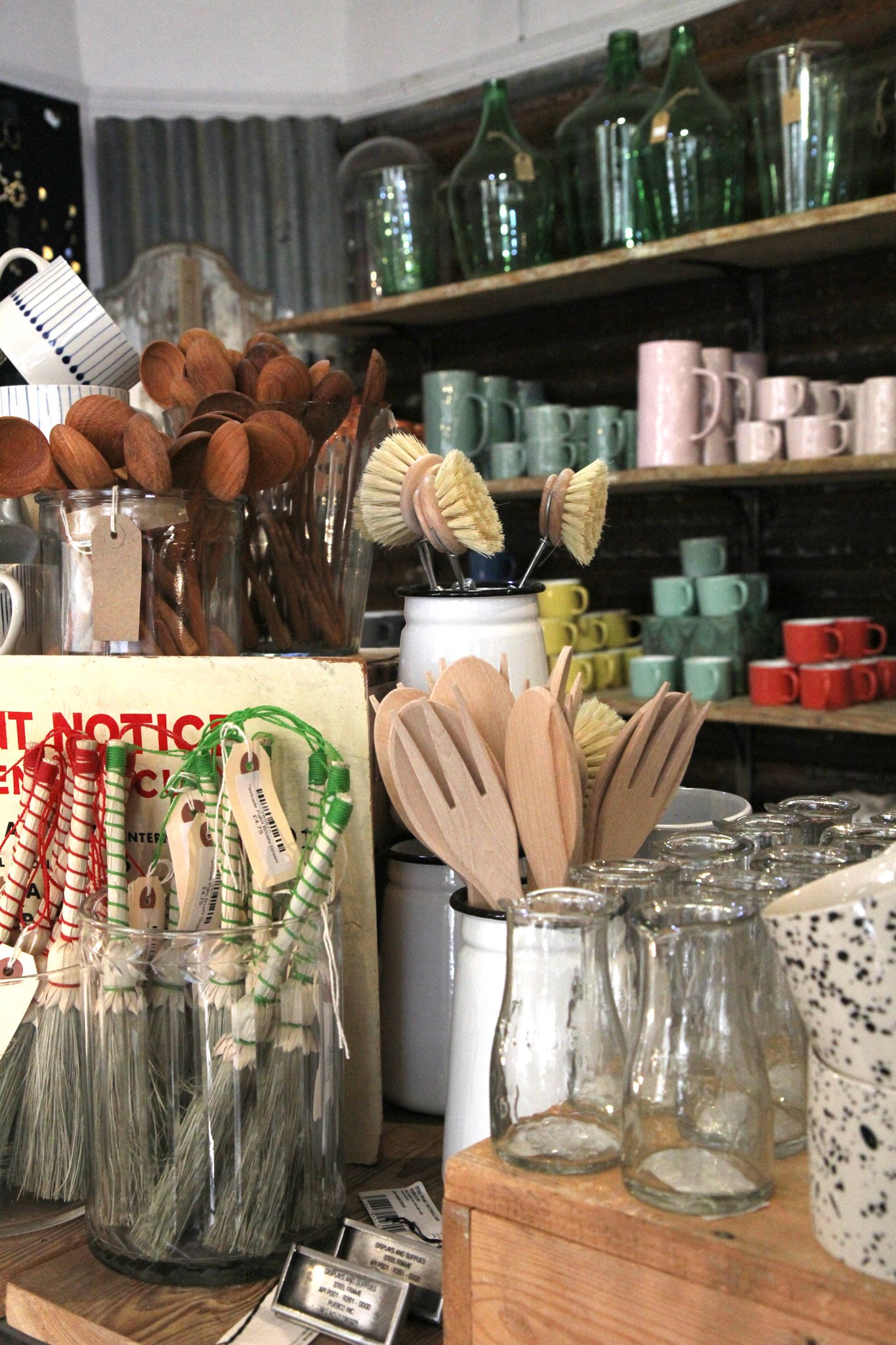 Vintage cleaning and kitchenware inside vintage interiors store Domestic Science