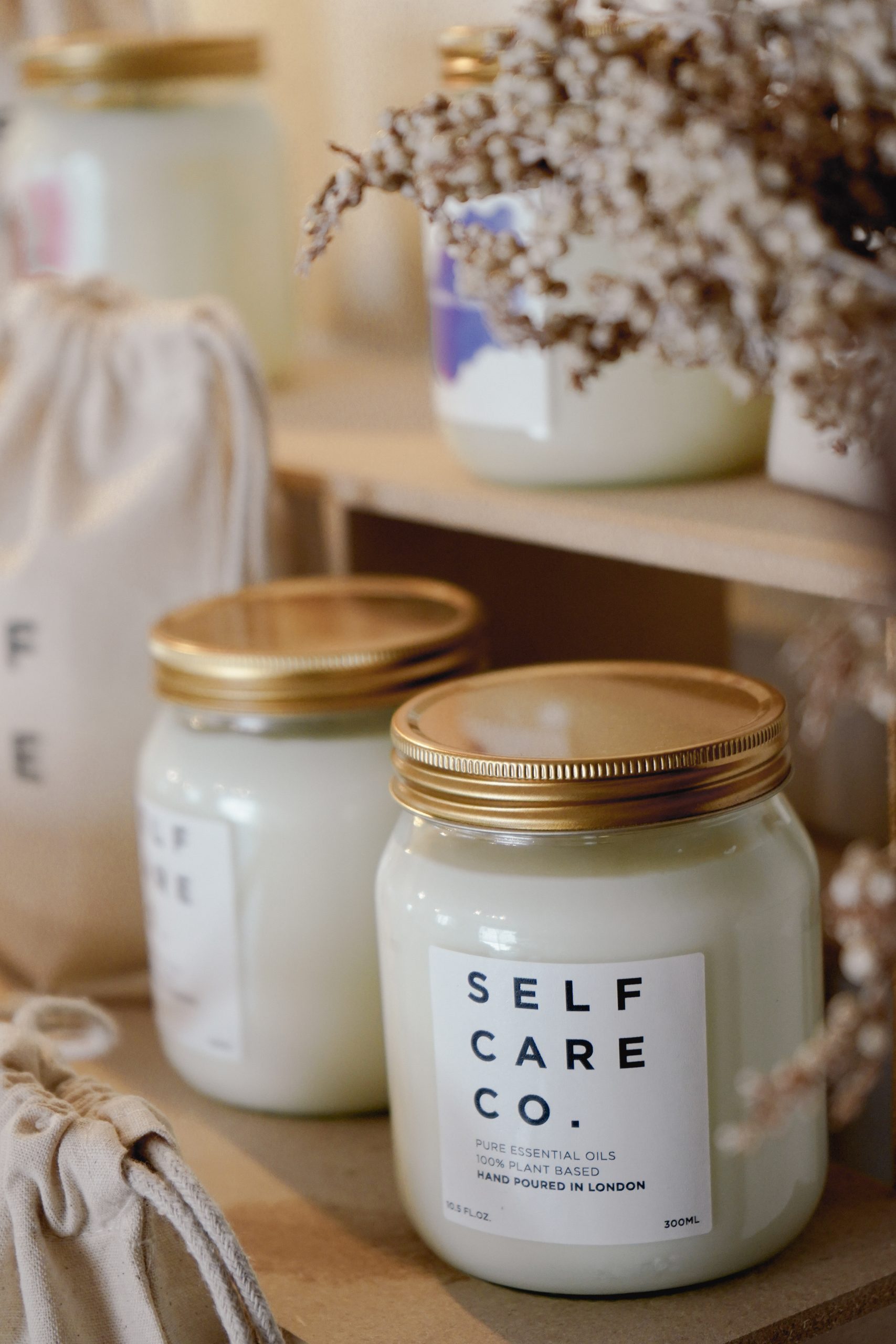 Self Care Co candles and homeware inside Croft and Clay independent lifestyle store in Kent