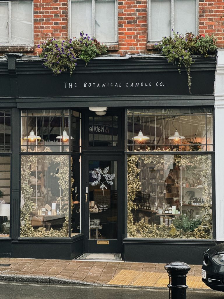 Exterior of The Botanical Candle Co. in Shaftesbury, Dorset