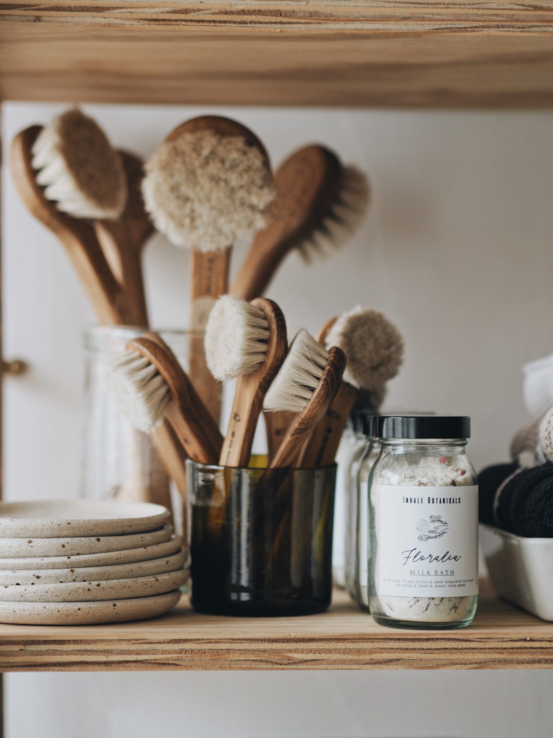 Natural cleaning products inside The Botanical Candle Co. in Shaftesbury, Dorset
