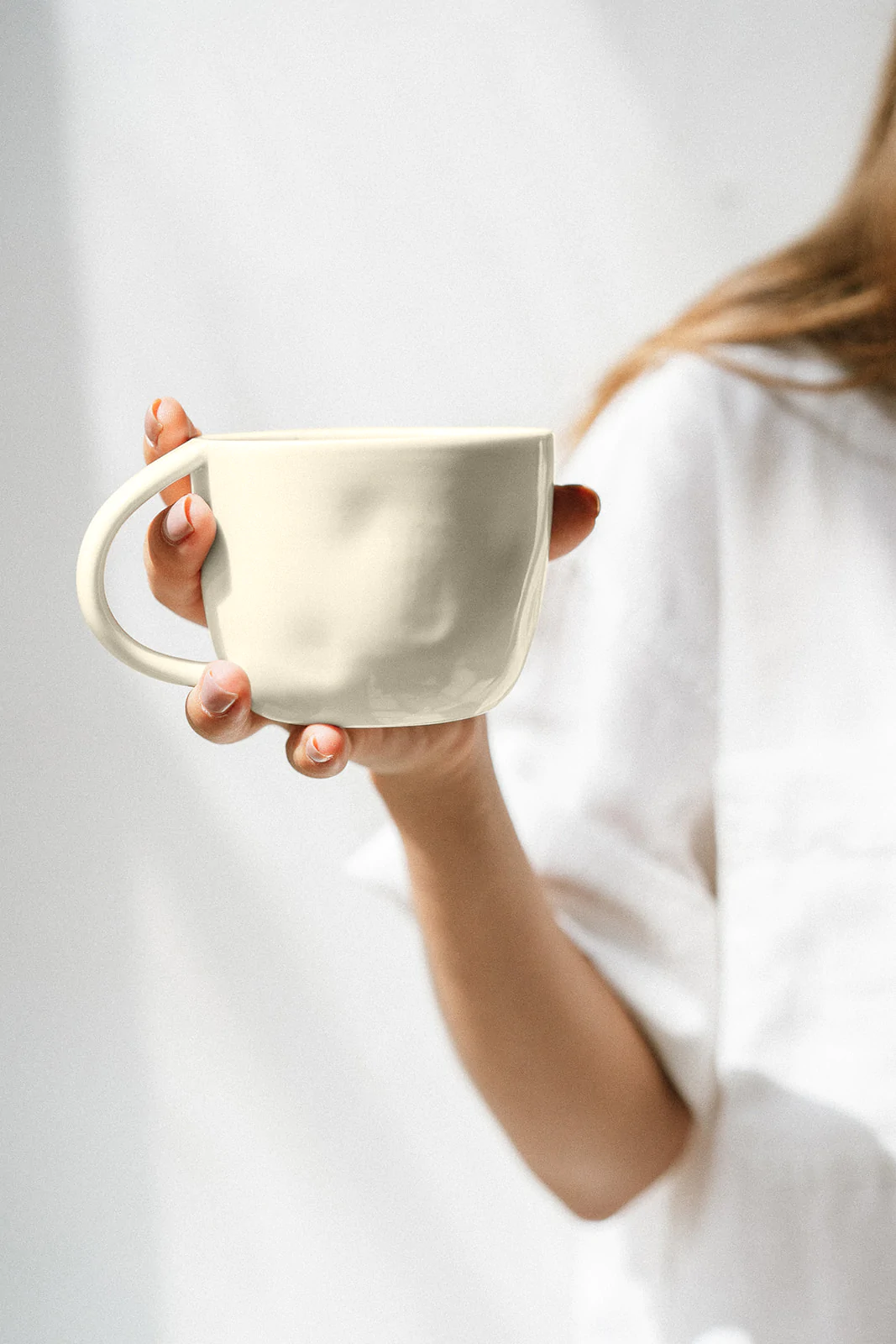 Ceramic mug in cream by Barton Croft