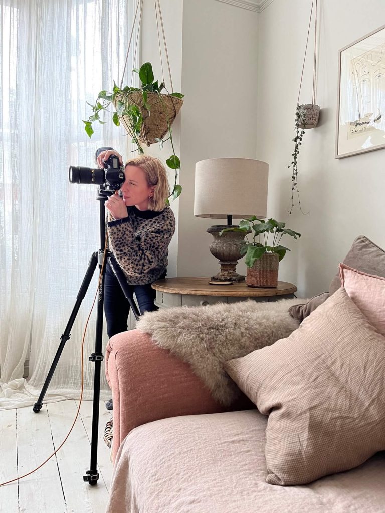 91 Magazine photographer Jemma Watts shooting a home interior