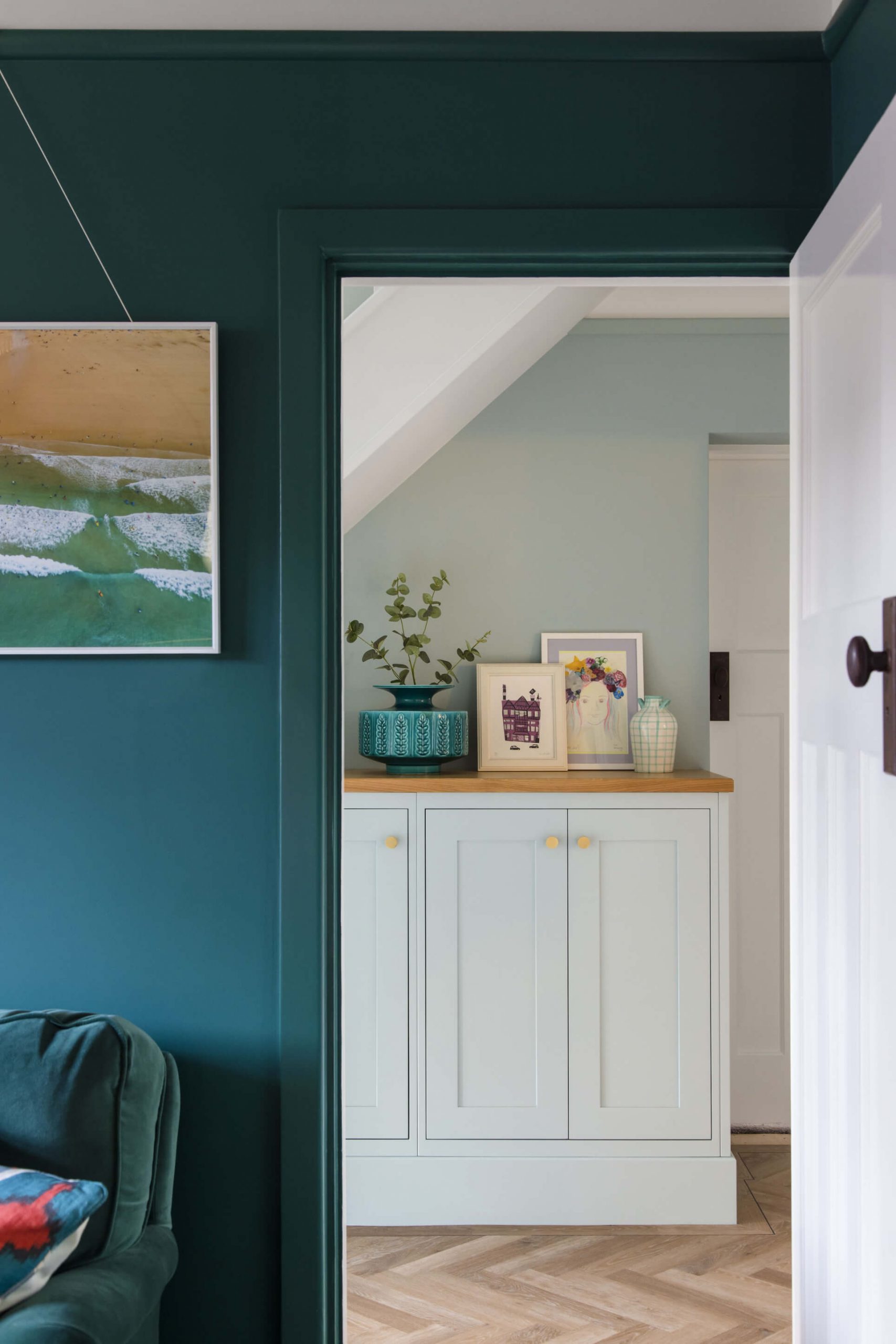 Teal living room paint from UK paint company YesColours
