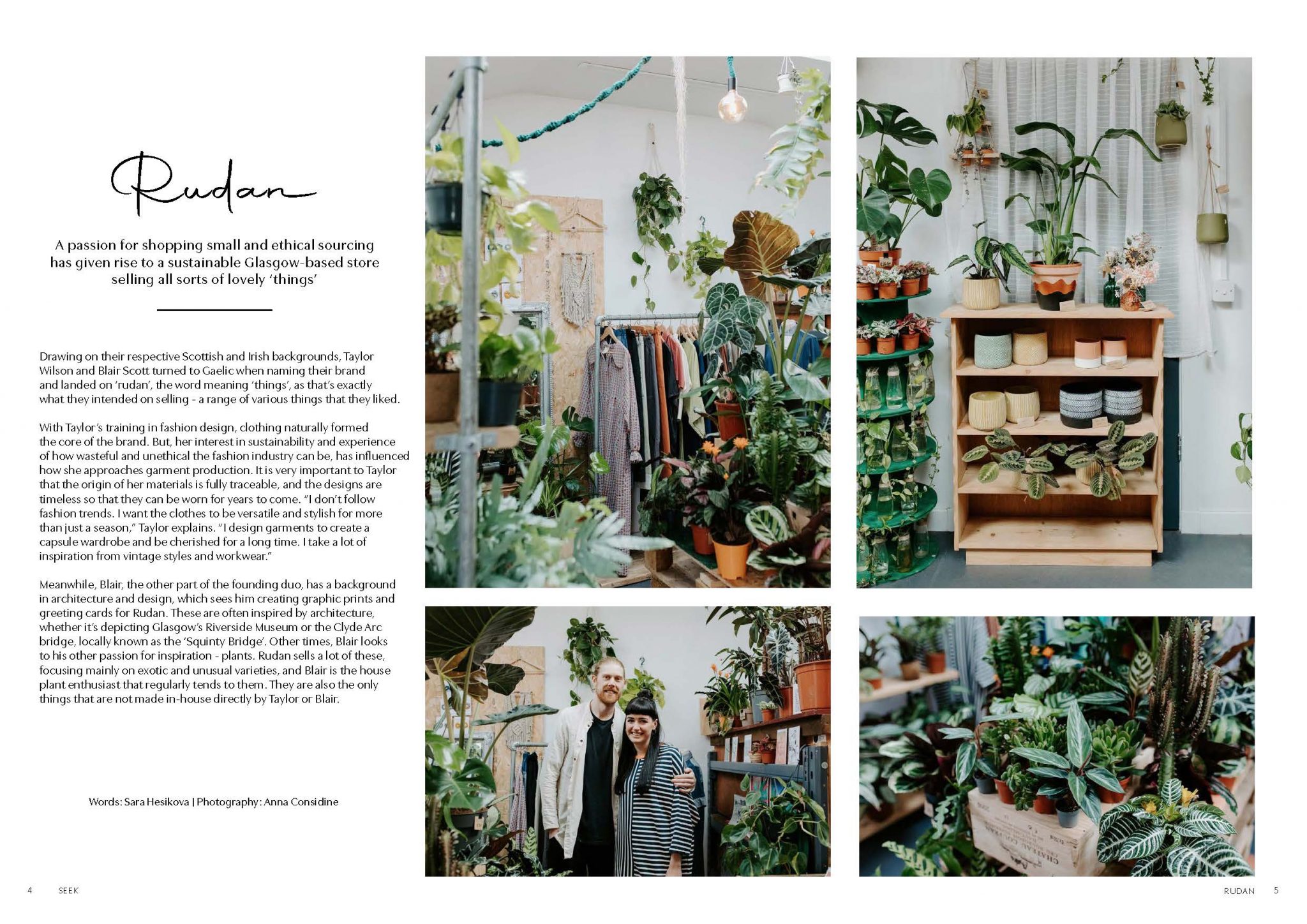 independent store Rudan featured in 91 Magazine e-zine Seek Inspire Create