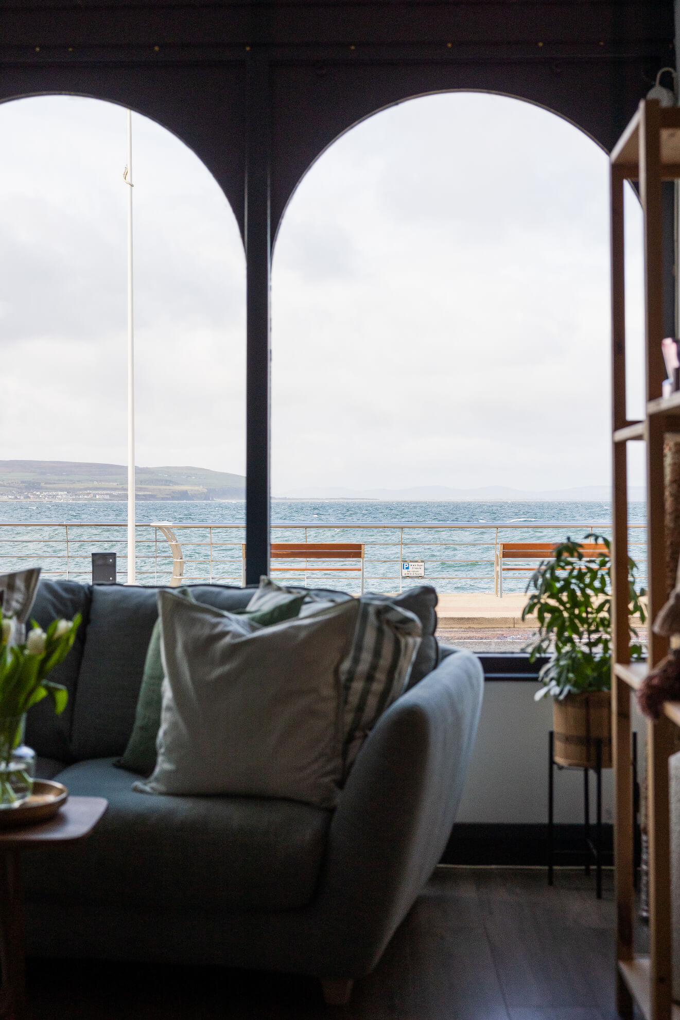 The view of the sea from inside Portstewart homewares store A Broader Picture