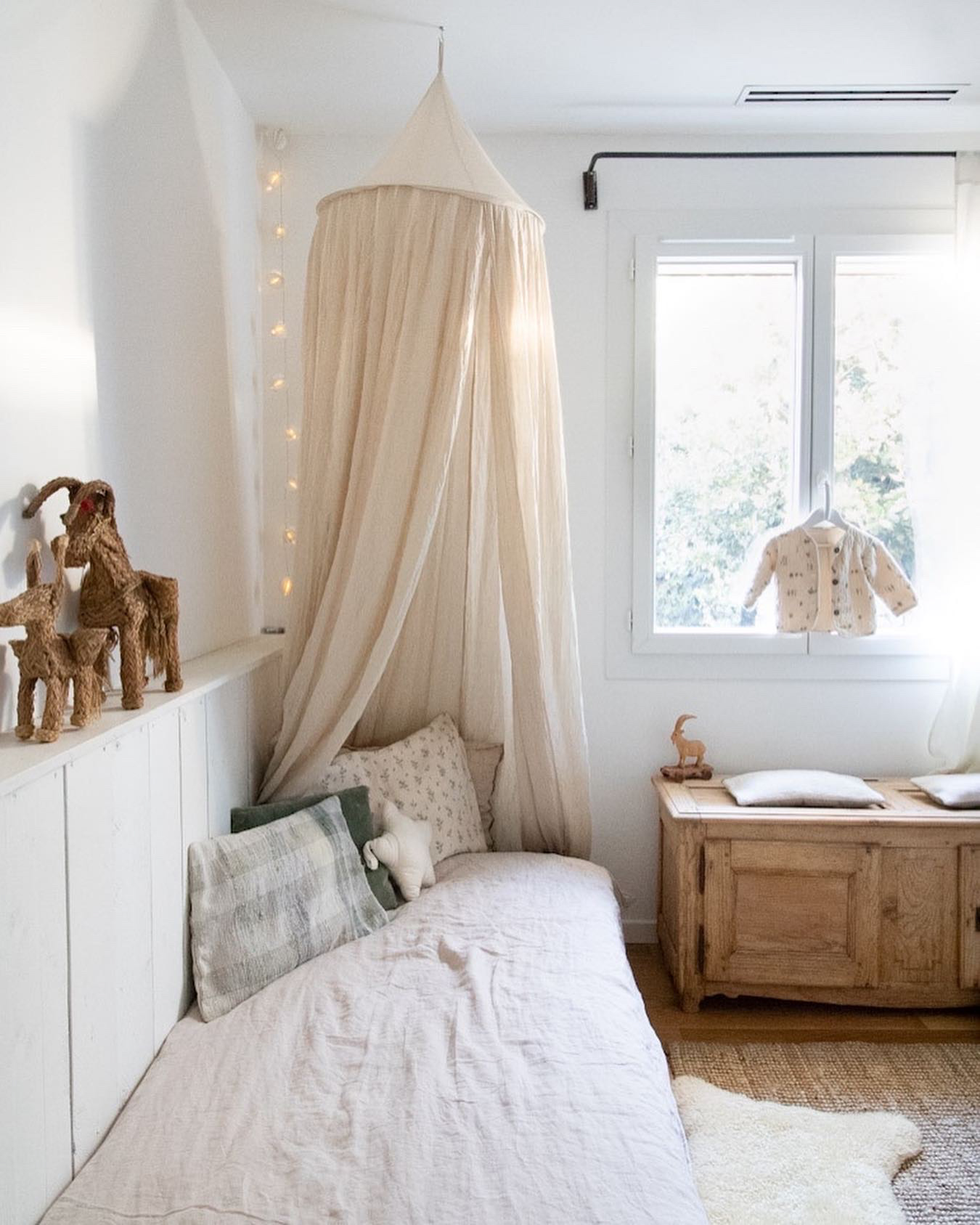 light and soft colours palette in a childs bedroom