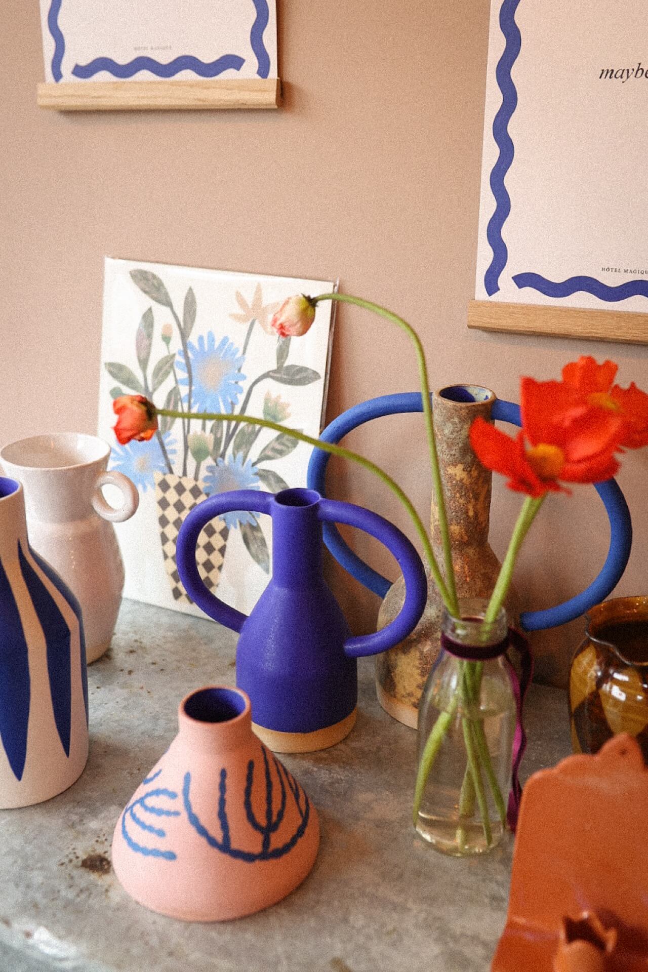 vases and decorative objects on display in independent shop Hedge, Birmingham