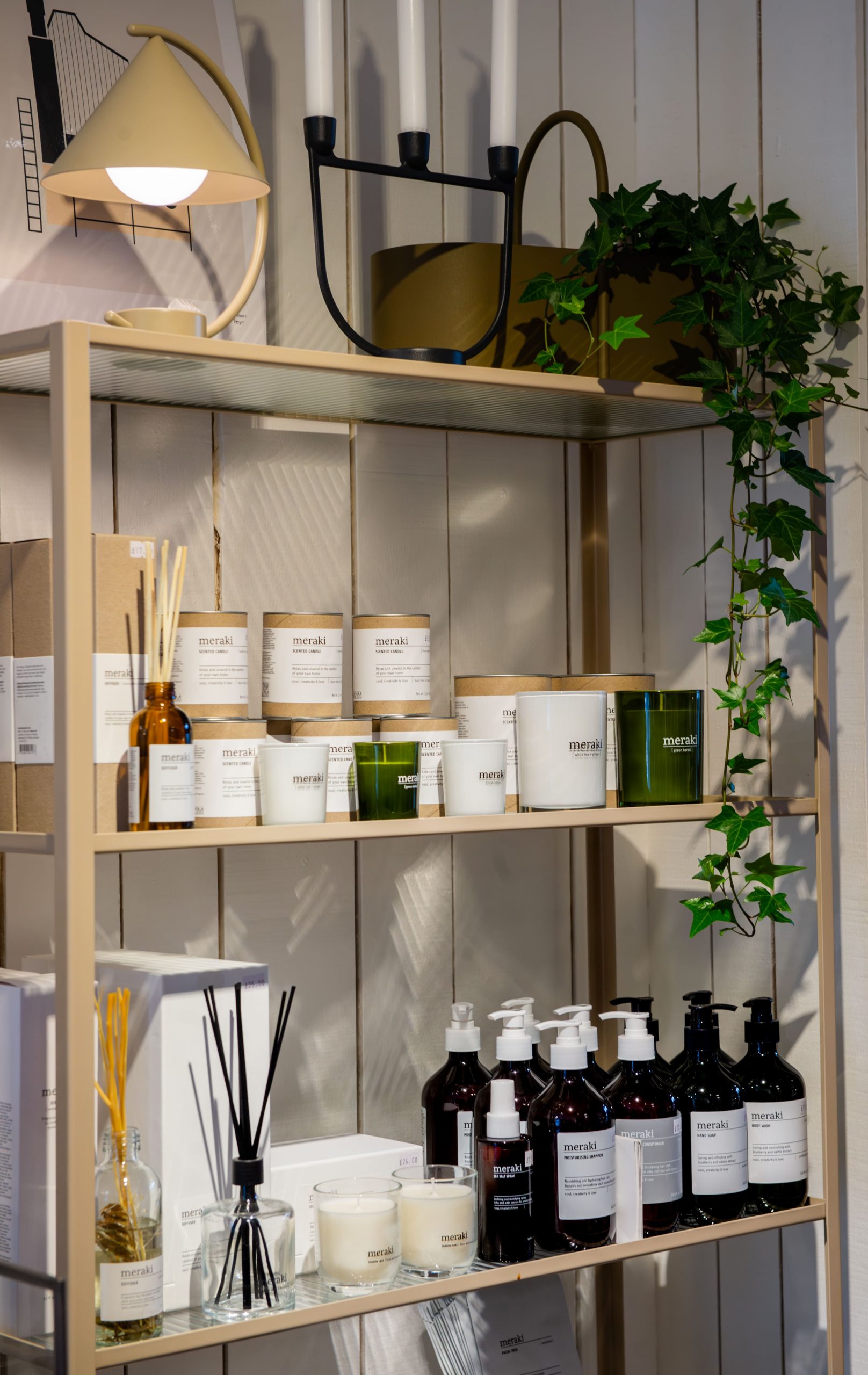 Independent candles and diffusers inside independent interior store HOOS glasgow
