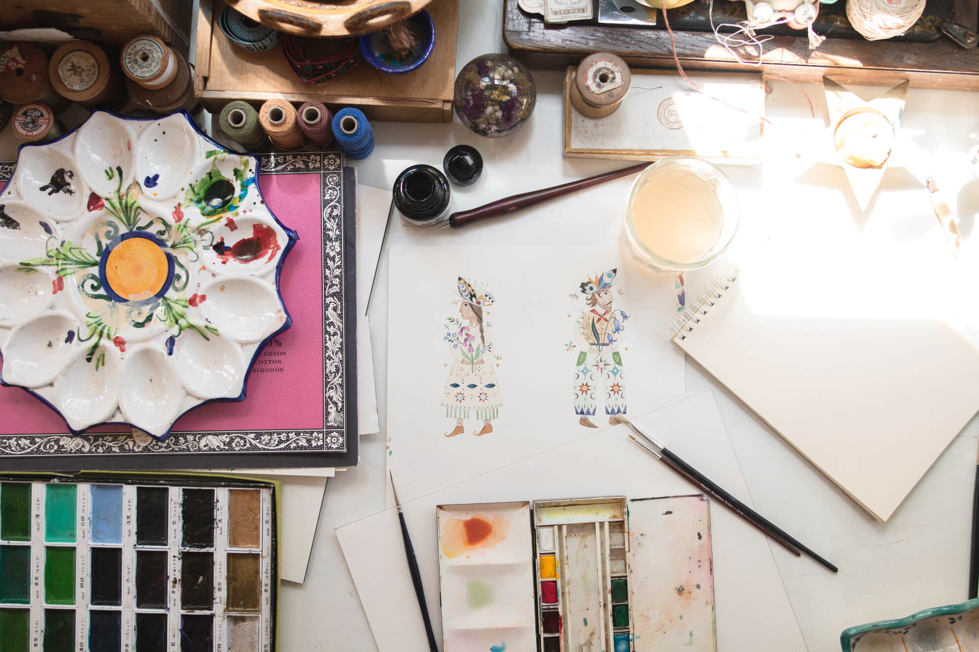 Inside the bohemian studio of British illustrator and embroiderer Megan Ivy Griffiths