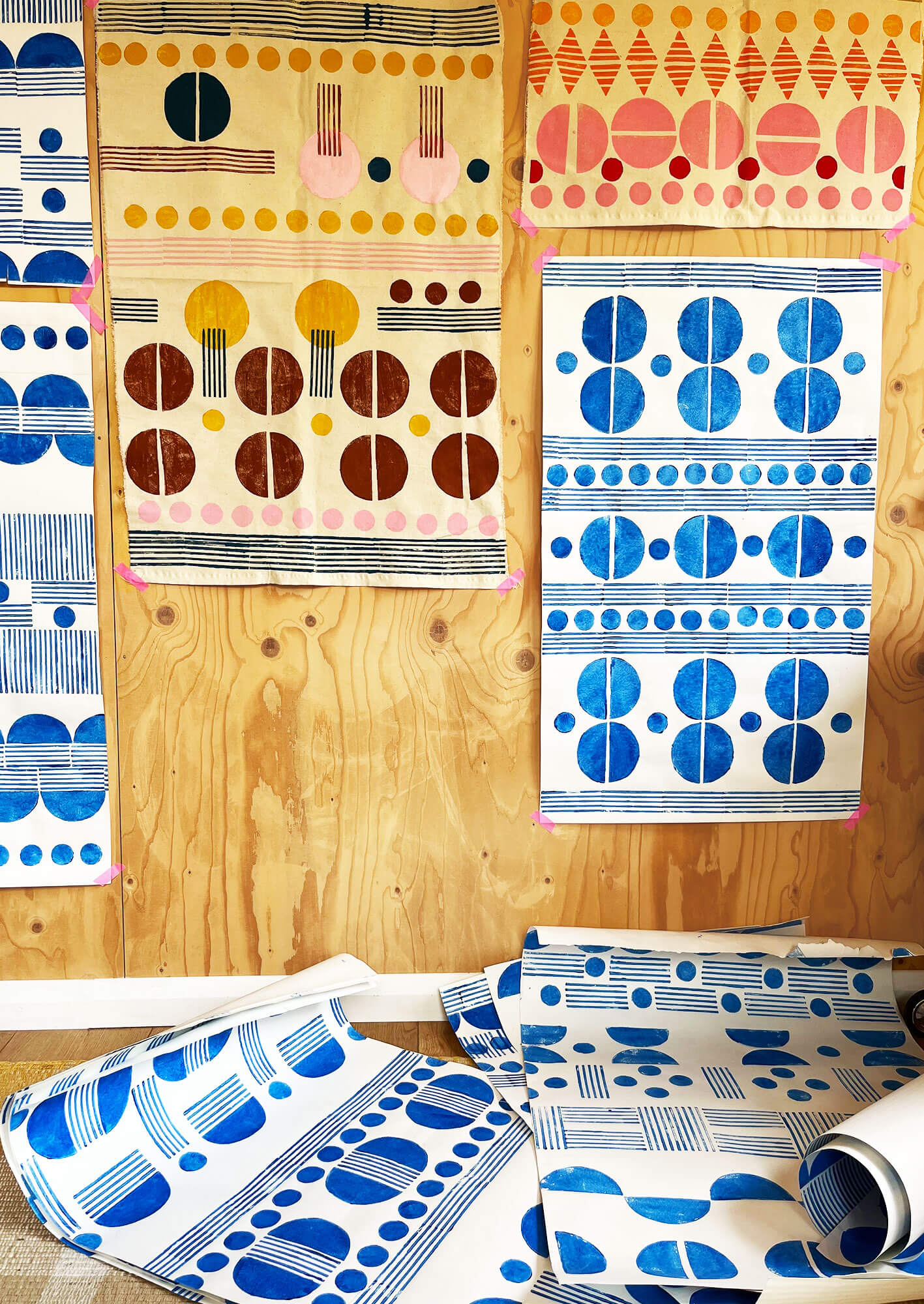 ai·no·ah wooden block printing in Surrey studio