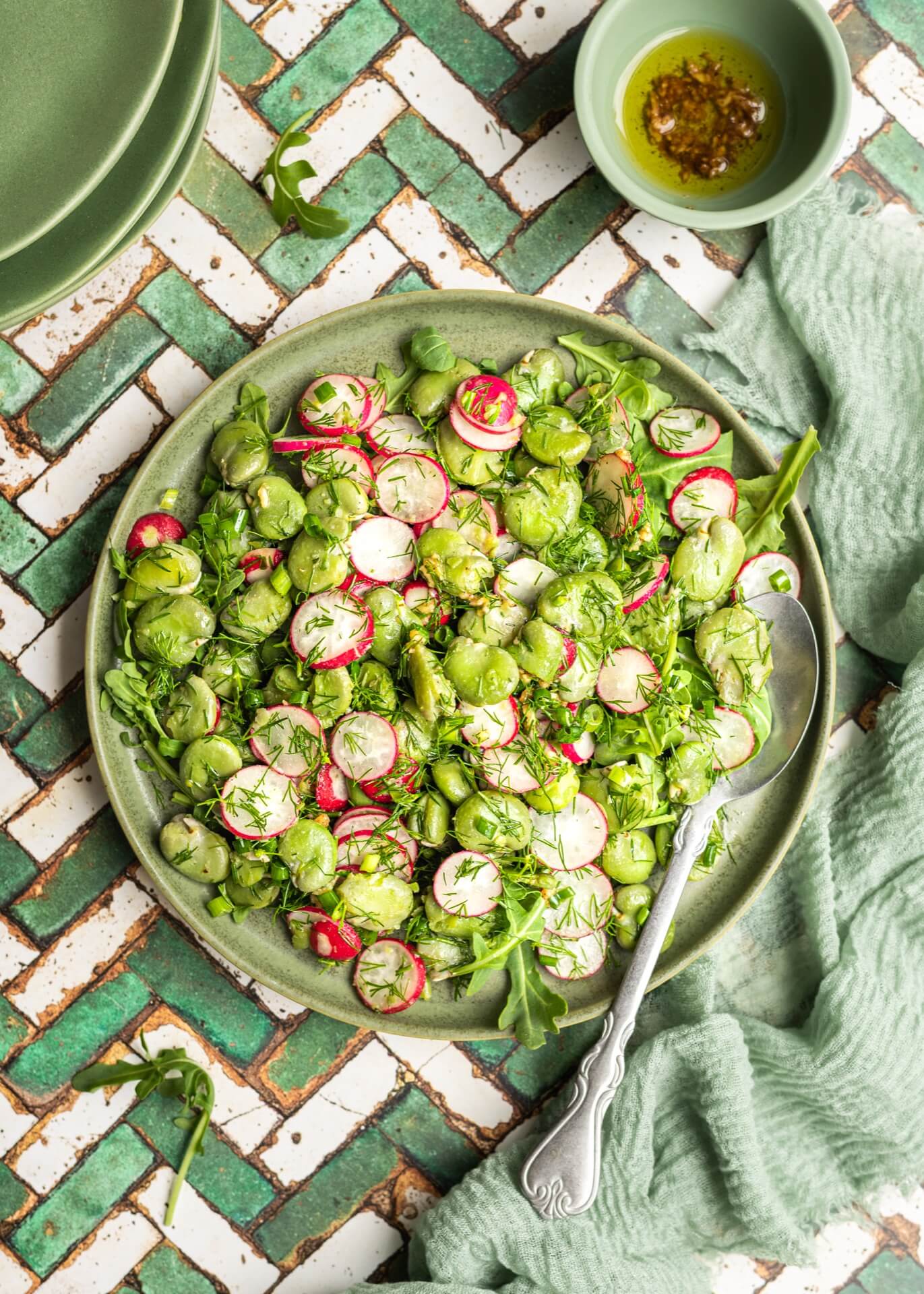 PEA AND BEAN SALAD WITH RADISHES AND DILL