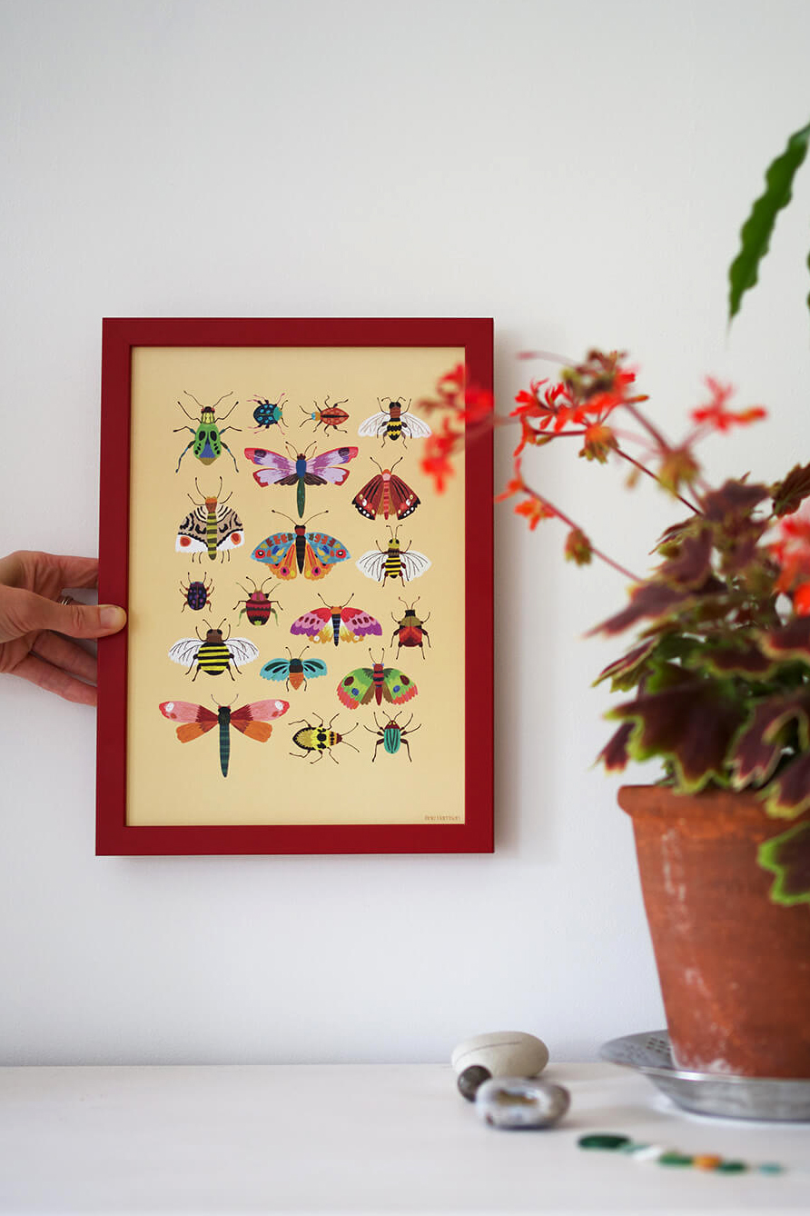 Butterfly print by British illustrator Brie Harrison