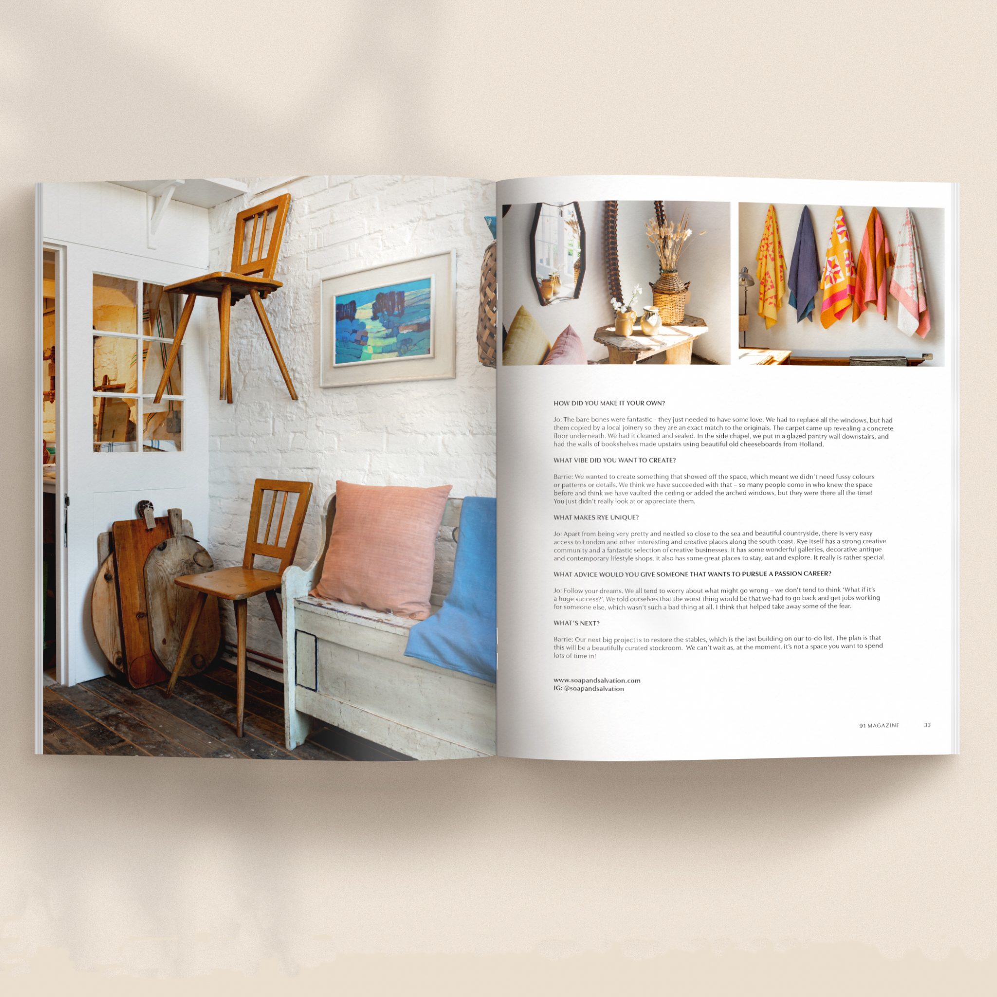 inside spreads from interiors magazine 91 Magazine - Volume 16 publishing in October 2023