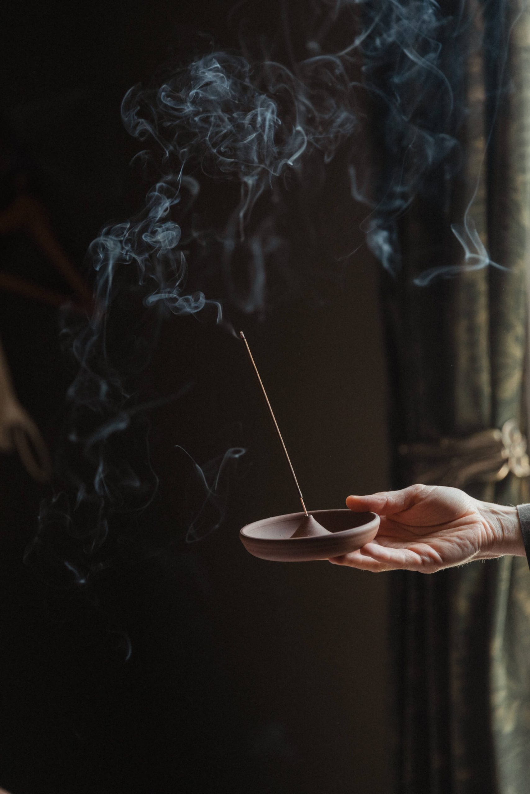 Brand photographer Rhona McDade of Goodrest Studios capturing incense