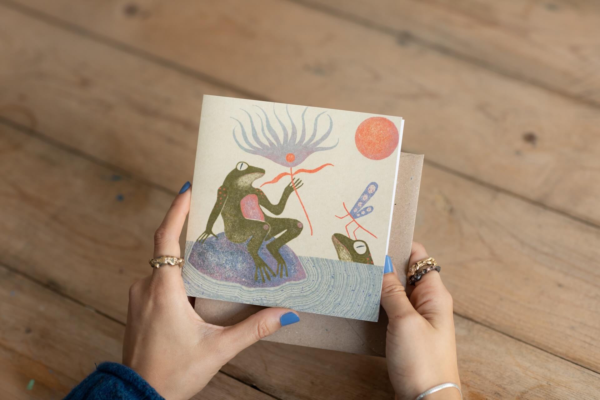 British illustrator Madeleine Kemsley's embroidery inspired greeting cards