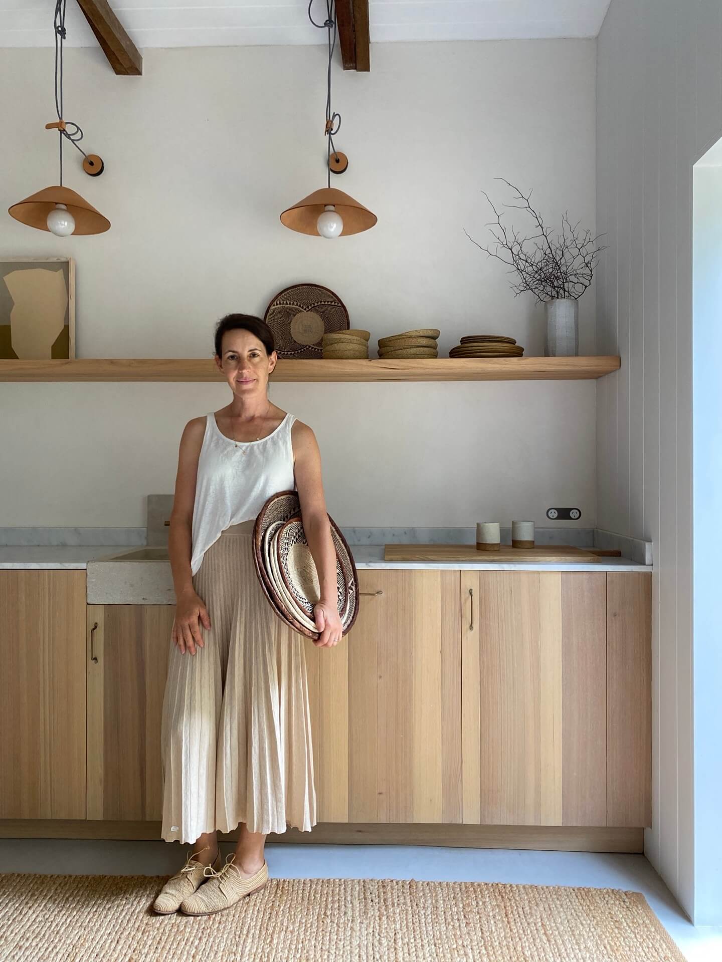 calming, natural and minimal interiors in the home of Natalie Walton in Byron Bay