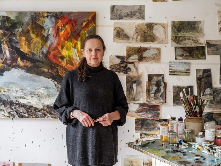 artist Sarah Adams in her Padstow home
